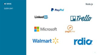 Node.js 
QUEM USA? 
7 
 
