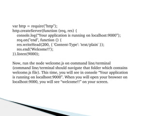 Quick Start to Node.js
