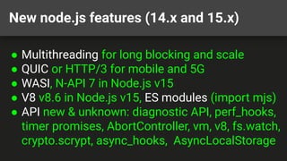 Node.js in 2021