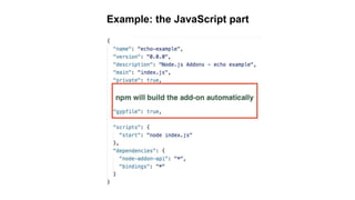 Example: the JavaScript part
 