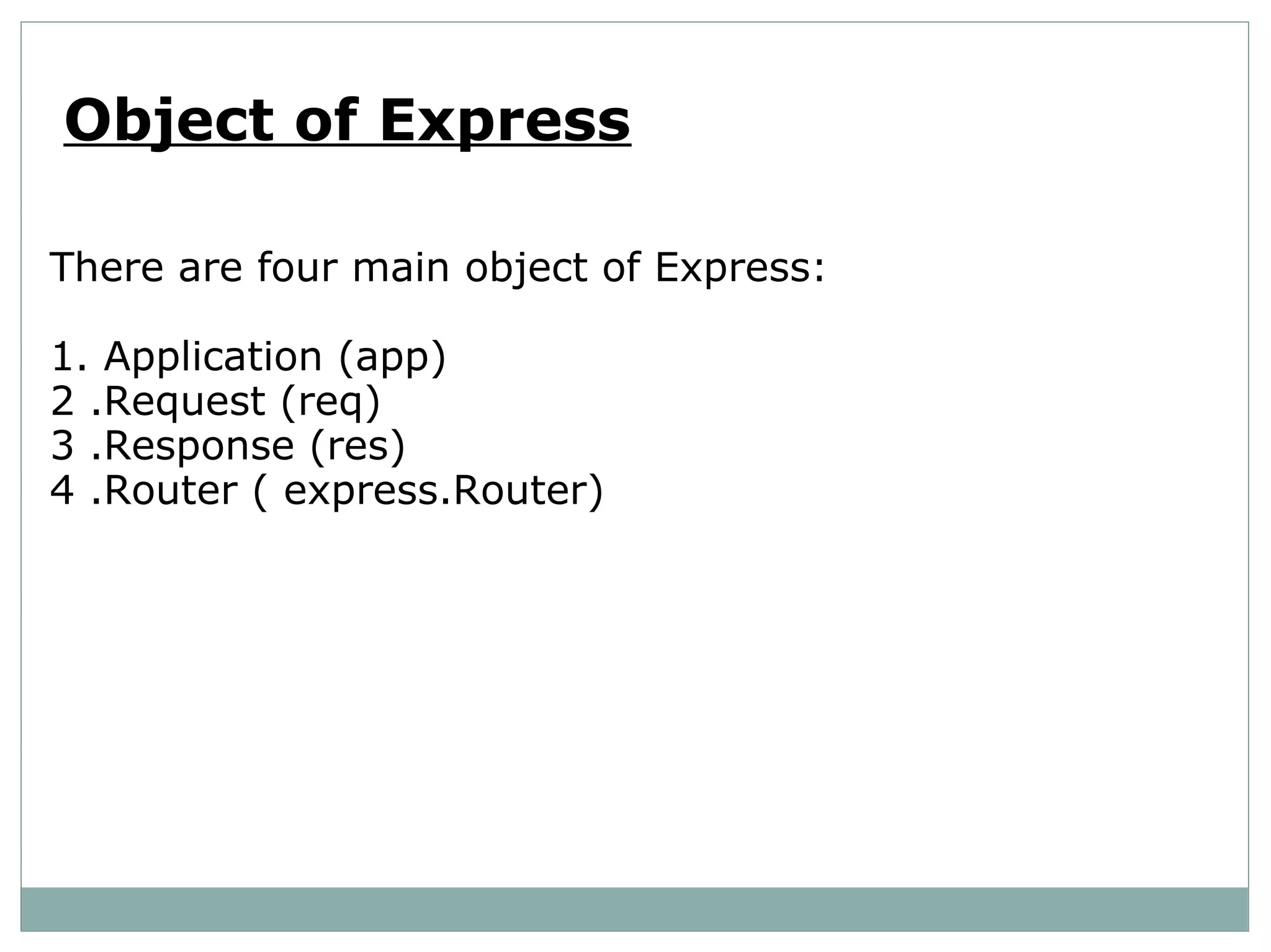Node.js Express Framework | PPT