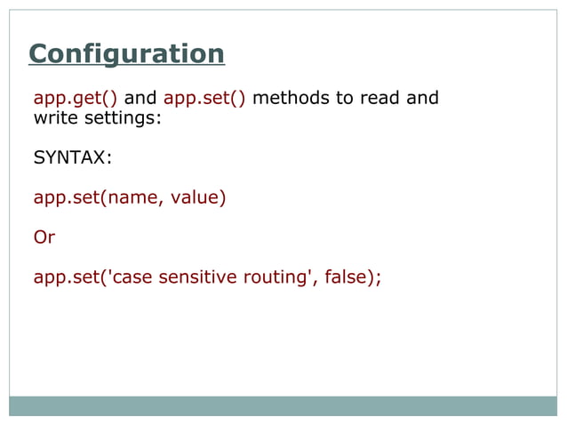 Node.js Express Framework | PPT