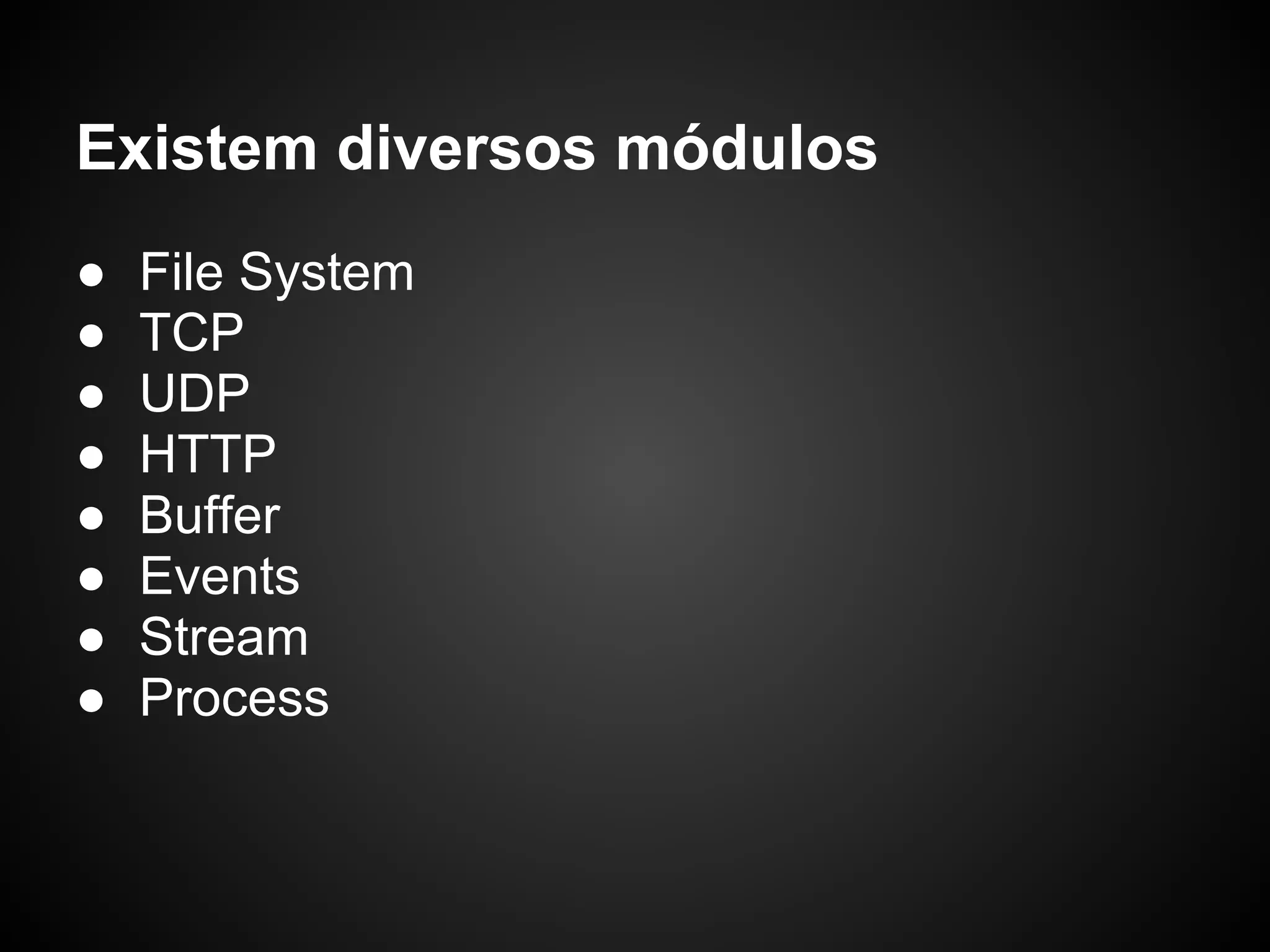 Tipos
●   select
●   poll
●   epoll
●   kqueue
●   IOCP
 