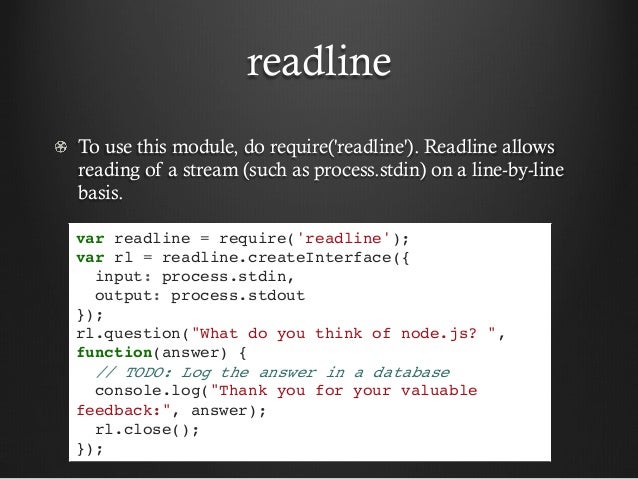 nodejs readline nodejs readline