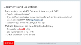 Node.js and the MySQL Document Store | PDF
