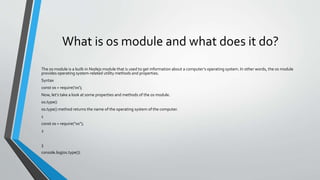 Node JS Core Module PowerPoint Presentation | PPTX