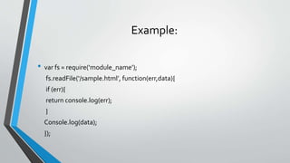 Node JS Core Module PowerPoint Presentation | PPTX