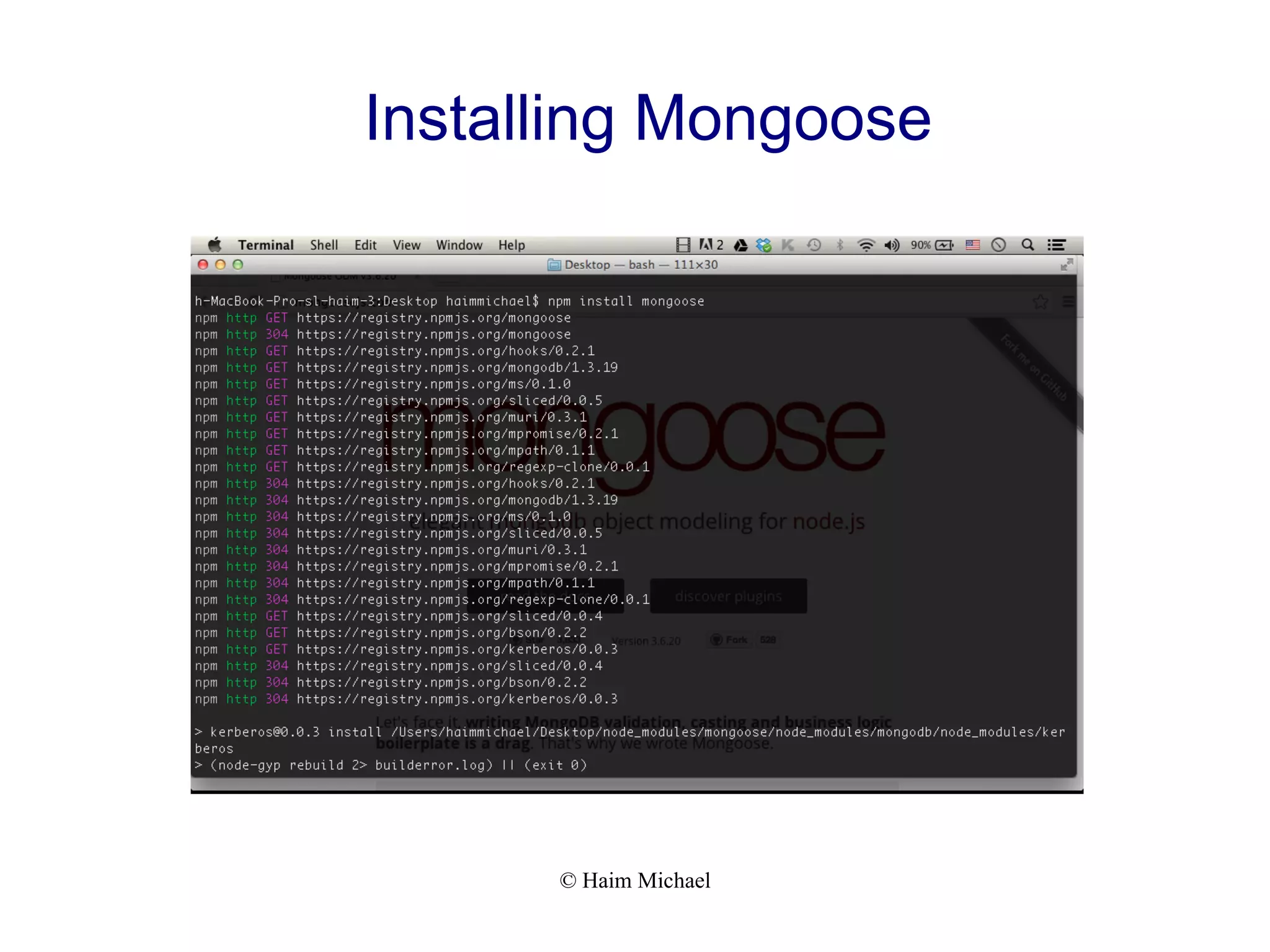 © Haim Michael Installing Mongoose 