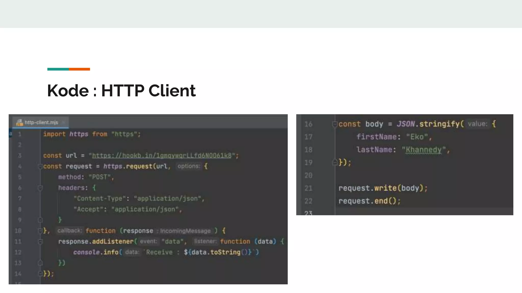 Kode : HTTP Client
 