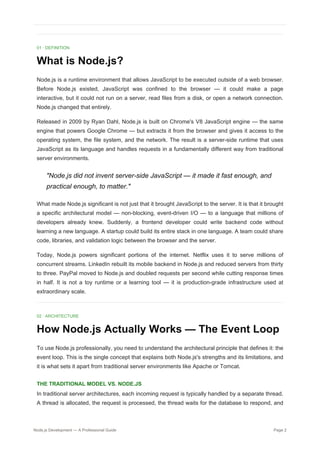 Comprehensive Professional Guide to Node.js Development in 2026 | PDF