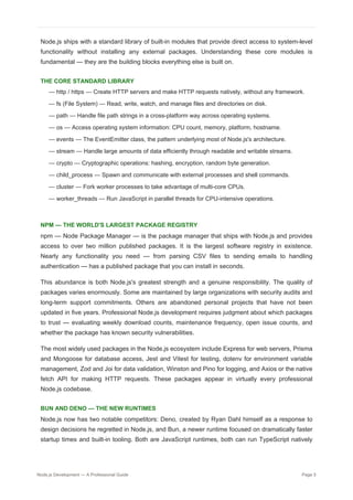 Comprehensive Professional Guide to Node.js Development in 2026 | PDF