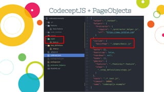 CodeceptJS + PageObjects
 