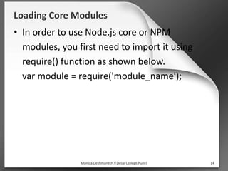 Nodejs functions & modules | PPTX | Web Development | Internet