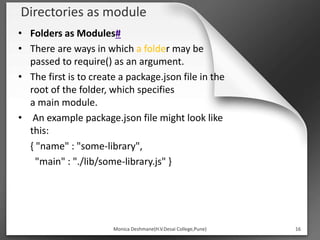 Nodejs functions & modules | PPTX | Web Development | Internet
