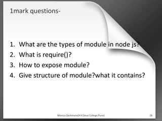 Nodejs functions & modules | PPTX | Web Development | Internet
