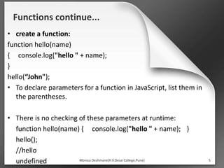Nodejs functions & modules | PPT