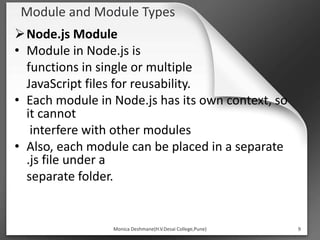 Nodejs functions & modules | PPTX | Web Development | Internet