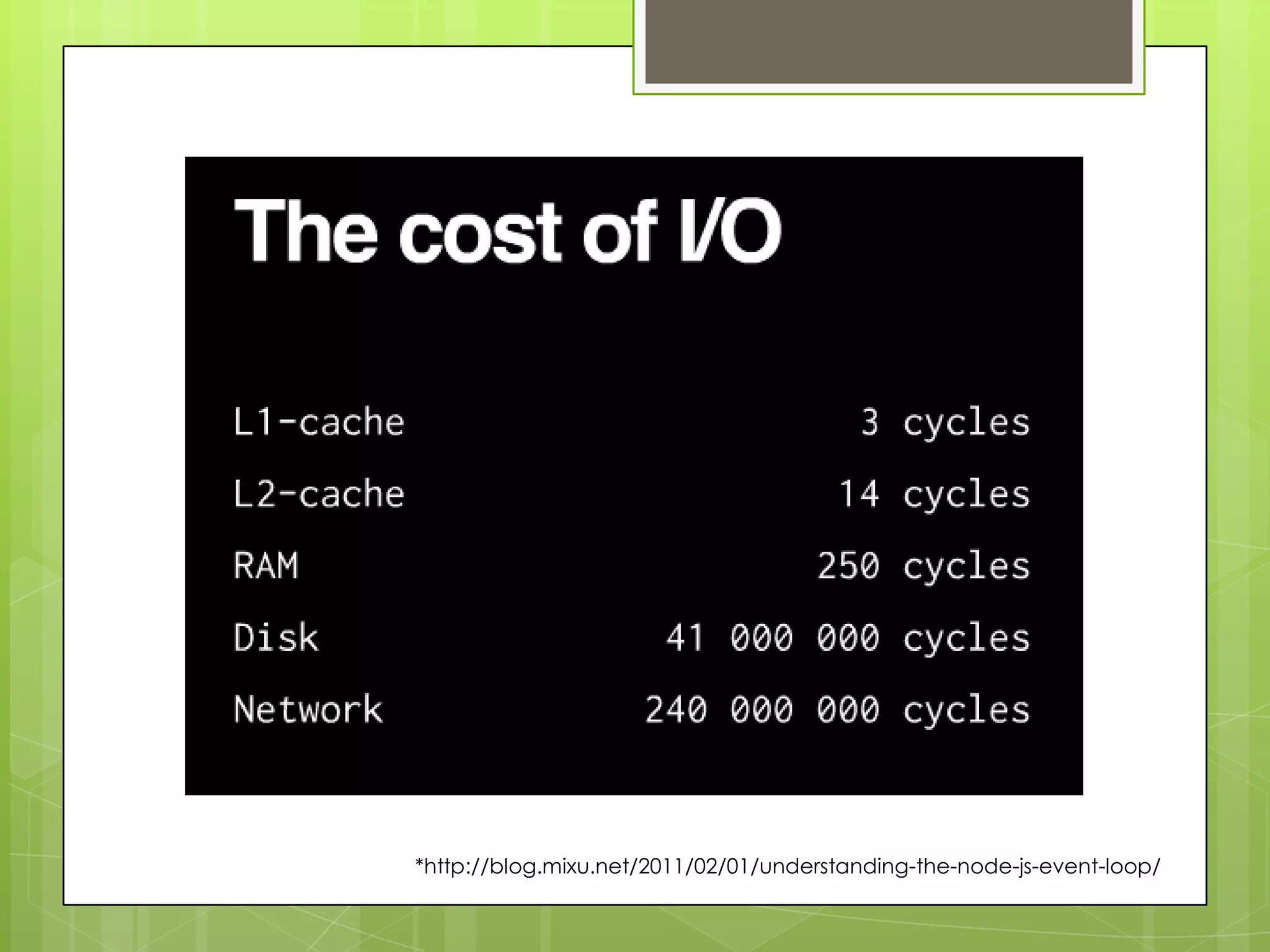 *http://blog.mixu.net/2011/02/01/understanding-the-node-js-event-loop/
 