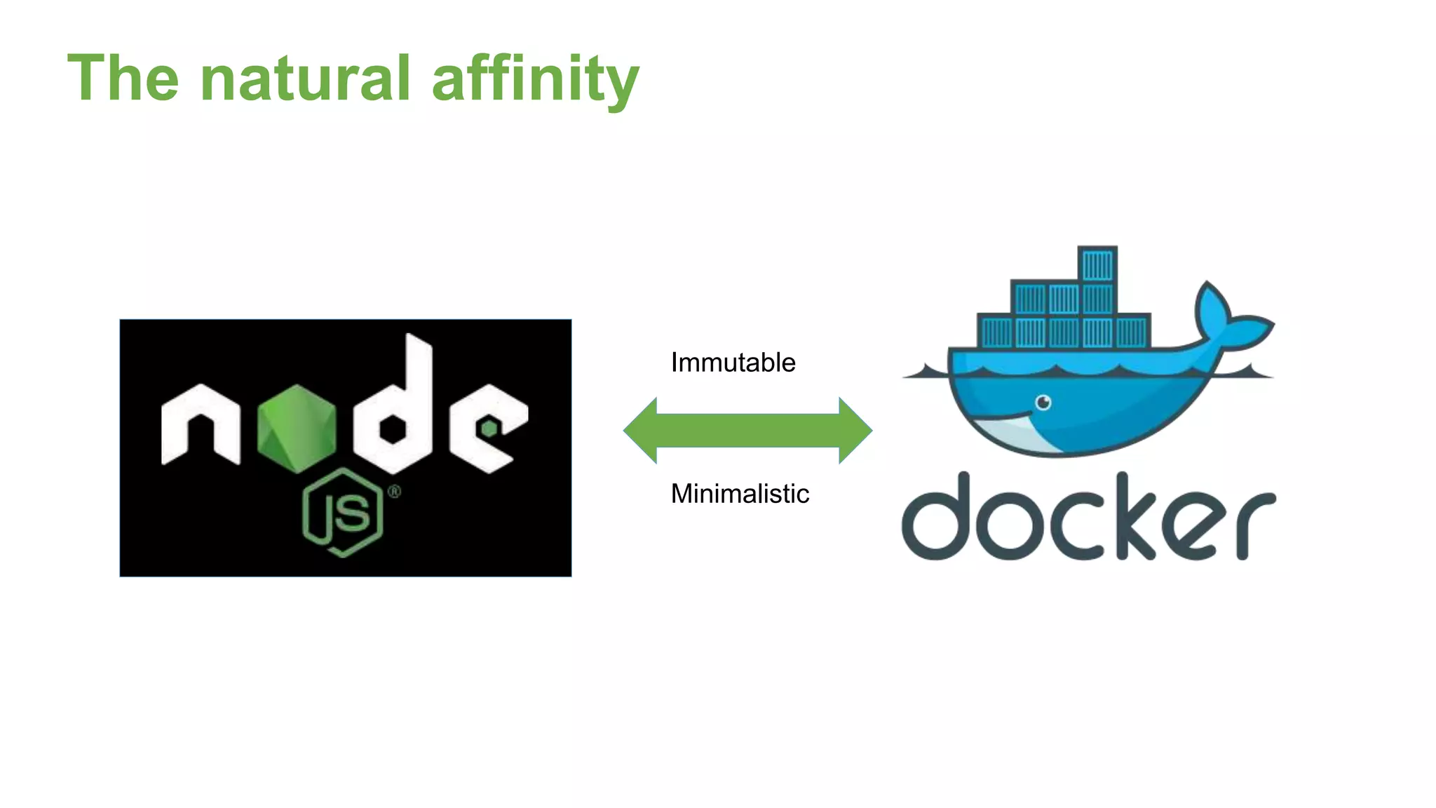 The natural affinity
Minimalistic
Immutable
 