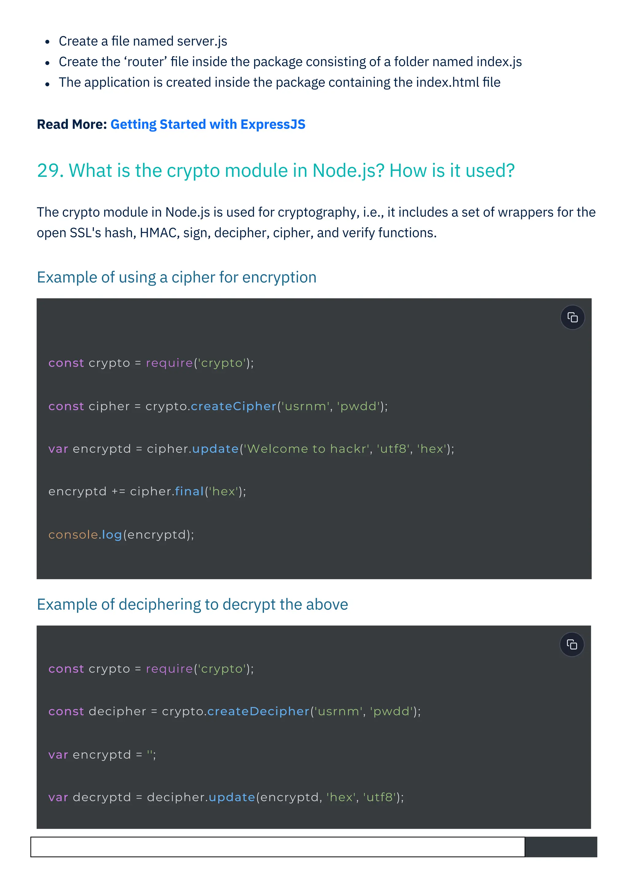 Node JS Interview Question PDF By ScholarHat | PDF