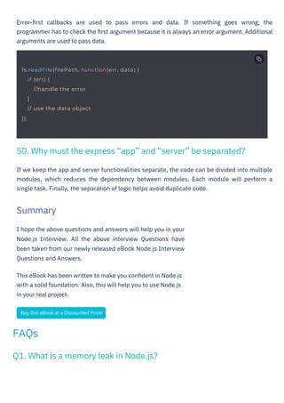 Node JS Interview Question PDF By ScholarHat | PDF
