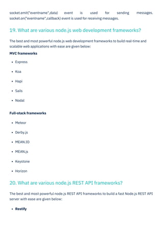 Node JS Interview Question PDF By ScholarHat | PDF