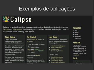 Exemplos de aplicações
 