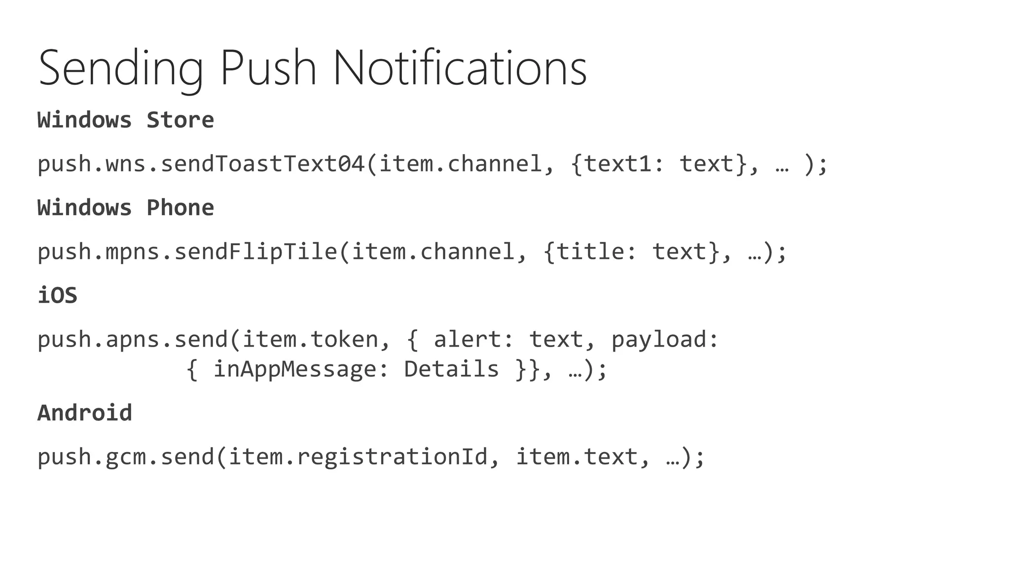 Sending Push Notifications