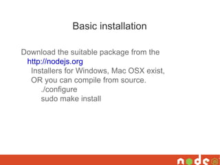 Node js presentation | ODP