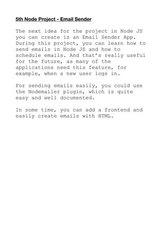 Node js projects | PDF