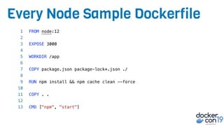 Every Node Sample Dockerfile
 