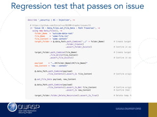 Regression test that passes on issue
 