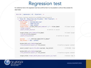 Regression test
 