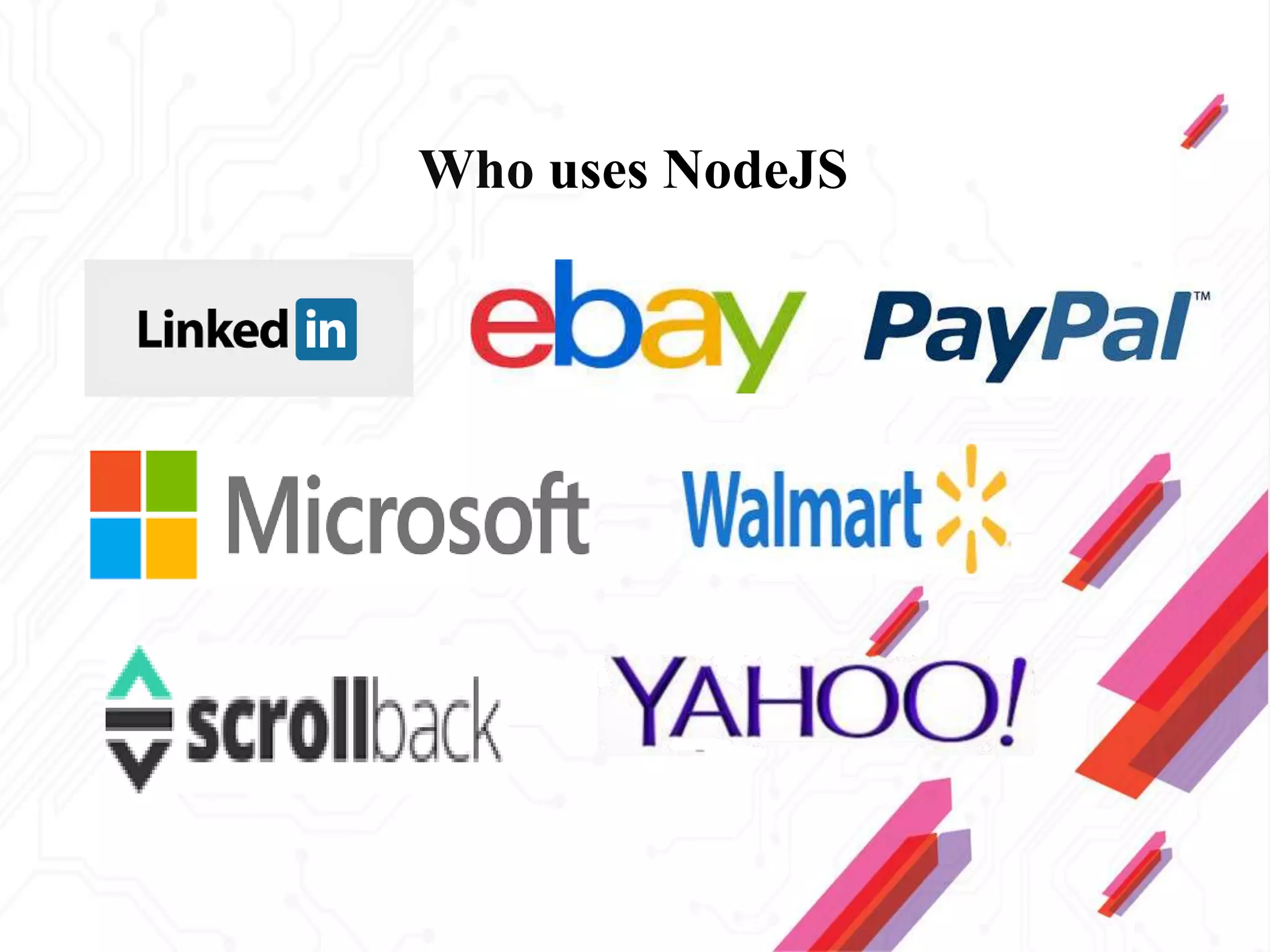 Who uses NodeJS
 