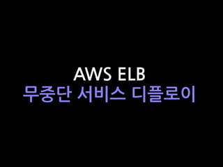 AWS ELB
무중단 서비스 디플로이
 