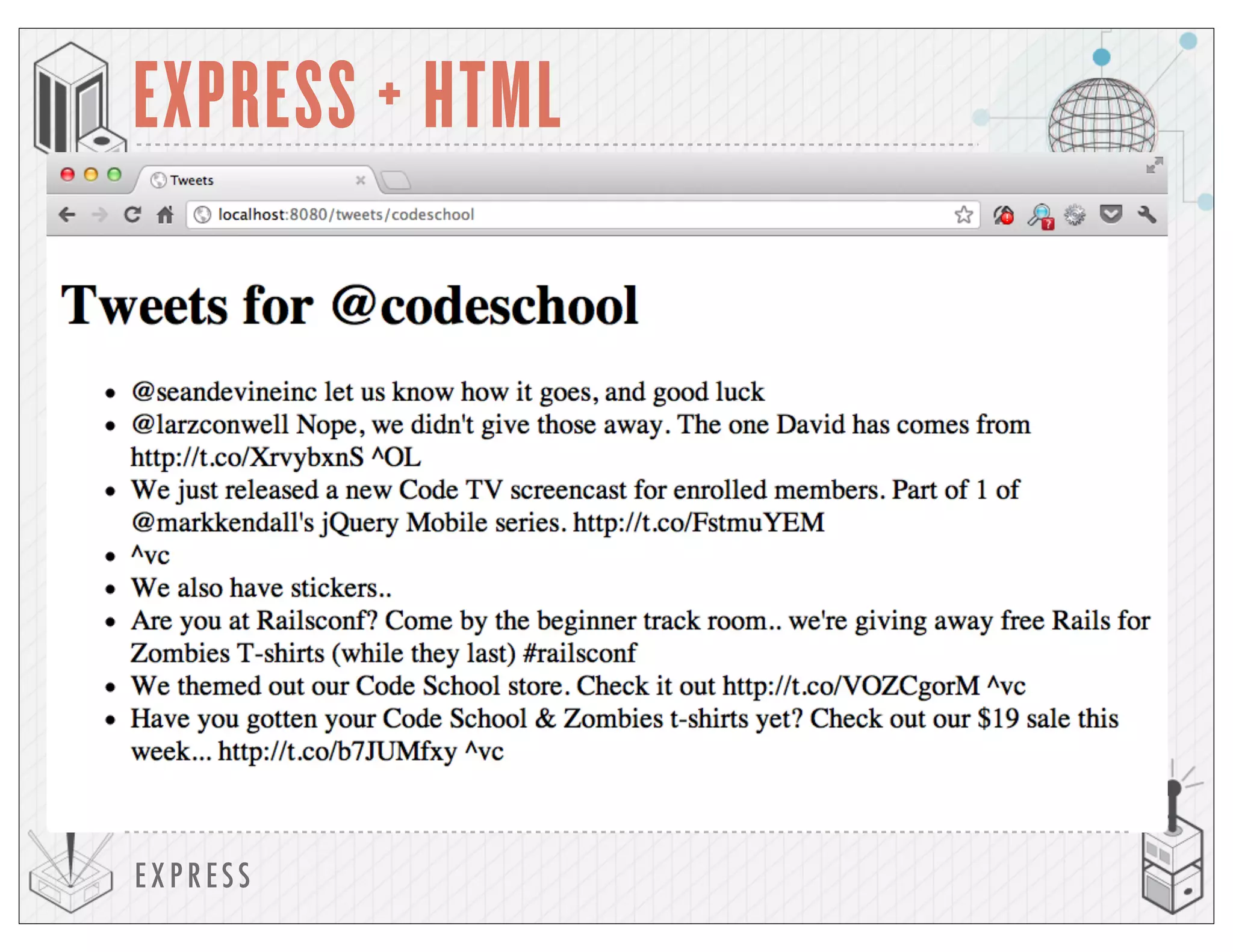 EXP RESS
EXPRESS + HTML
 