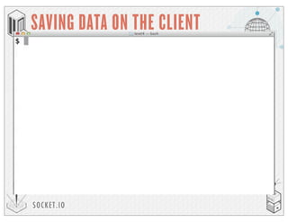 SOCKET.IO
SAVING DATA ON THE CLIENT
 
