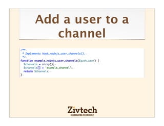Add a user to a
   channel
 