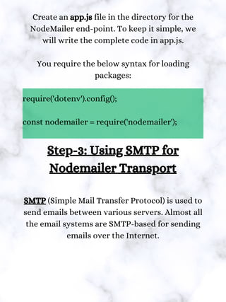 Node mailer example how to send email using nodemailer with gmail ...