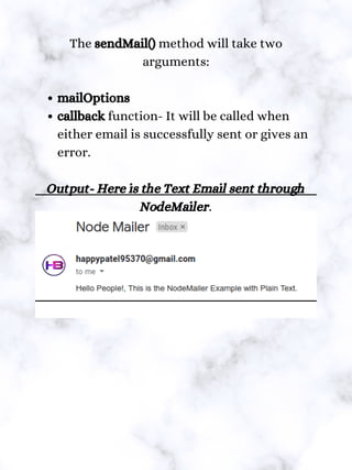 Node mailer example how to send email using nodemailer with gmail ...