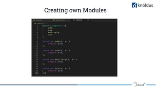 Creating own Modules
 
