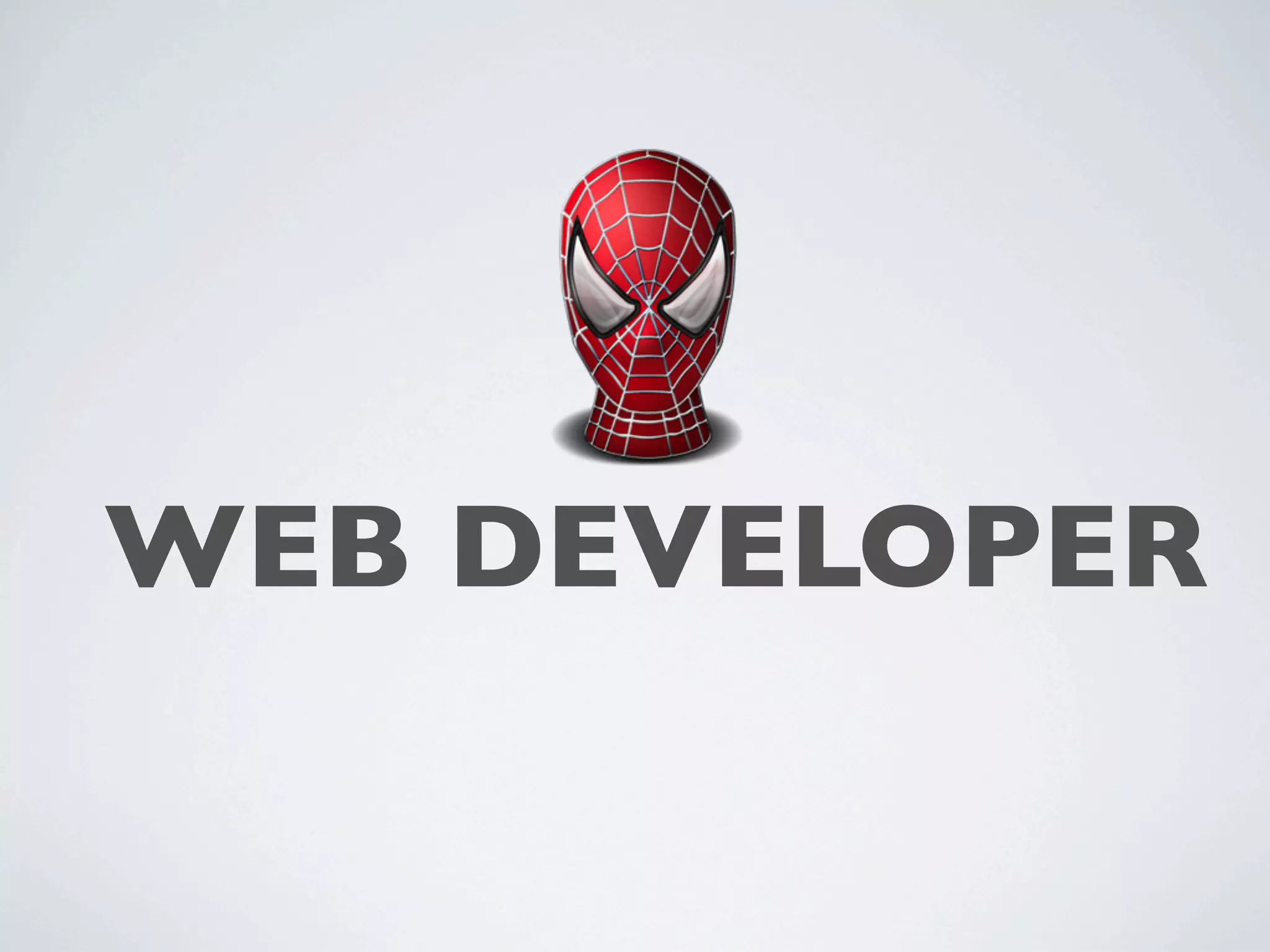 A
WEB DEVELOPER
 