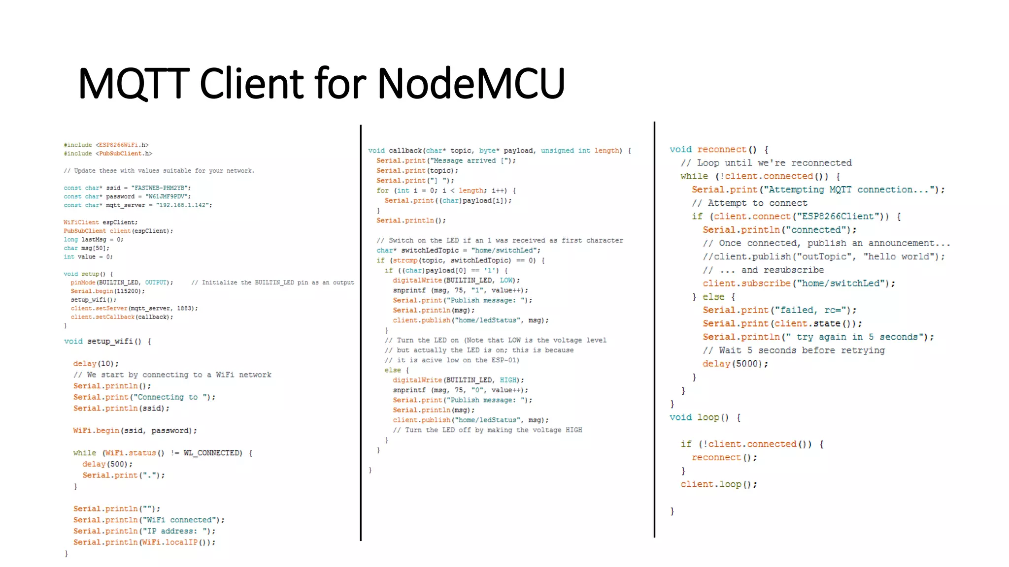 MQTT Client for NodeMCU
 