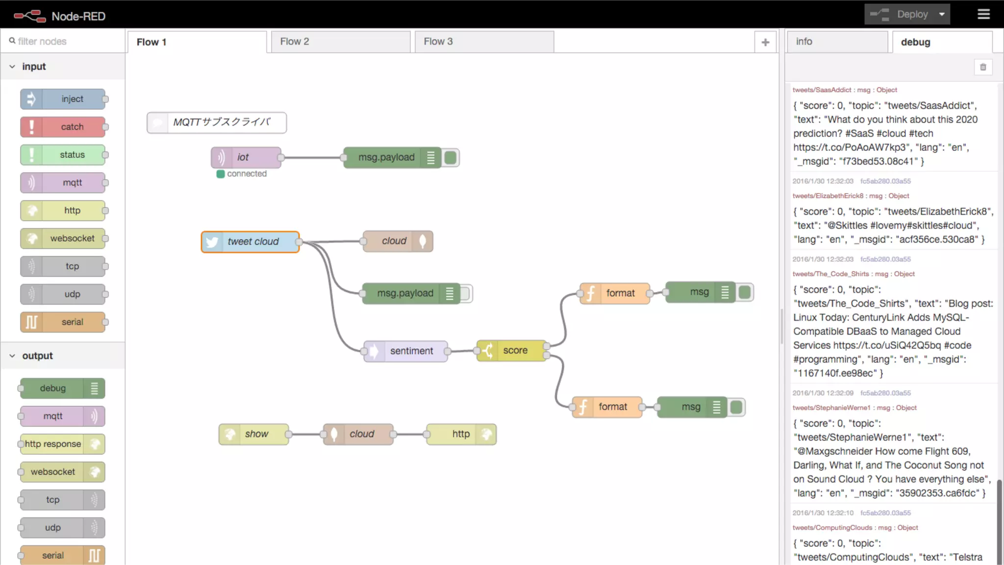 text
© IBM Corporation 4
Node-REDユーザー会
https://facebook.com/groups/noderedjp
https://nodered.jp（未完成）
–  User Groupの概要
–  公式ドキュメント翻訳
–  nodered.orgへの導線
https://github.com/node-red-jp
–  User Group Webサイトリポジトリ
–  nodered.org&Qiita監視flowなど
http://qiita.com/tags/node-red
–  nodeやflowの活⽤例の投稿
–  User Group WebサイトからQiita APIで取得
https://nodered-slack.herokuapp.com	
 