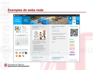 Exemples de webs reals
 