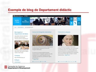 Exemple de blog de Departament didàctic
 