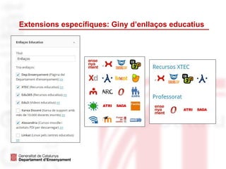 Extensions específiques: Giny d’enllaços educatius
 