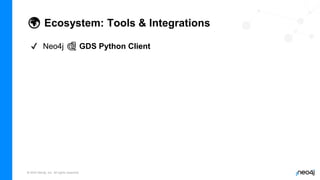 © 2022 Neo4j, Inc. All rights reserved.
🌍 Ecosystem: Tools & Integrations
✔ Neo4j 🐍 GDS Python Client
 