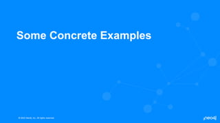 © 2022 Neo4j, Inc. All rights reserved.
© 2022 Neo4j, Inc. All rights reserved.
Some Concrete Examples
 
