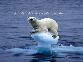 A tristeza de ninguem vale a sua vitória 